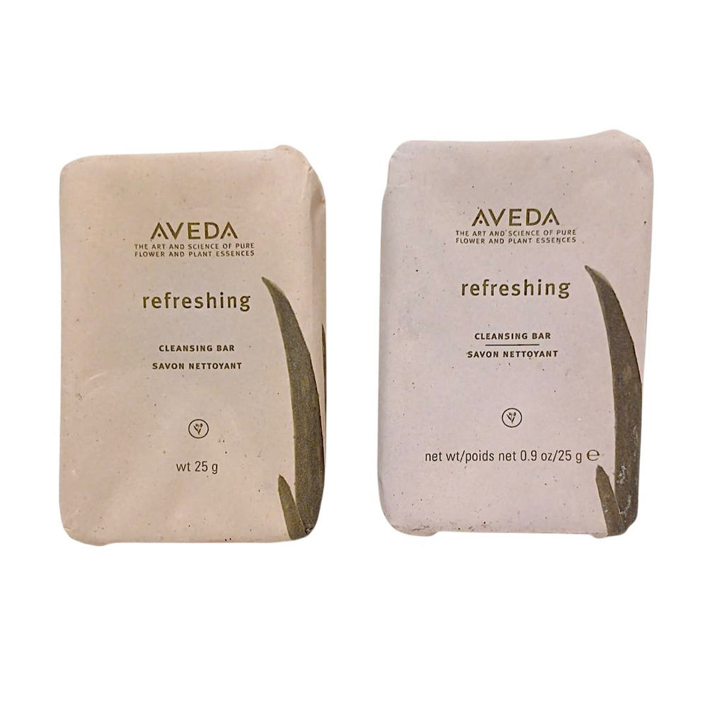 2pc AVEDA Refreshing Cleansing Bar Soap .9 oz 25g Lot of 2 Travel Guest Size
